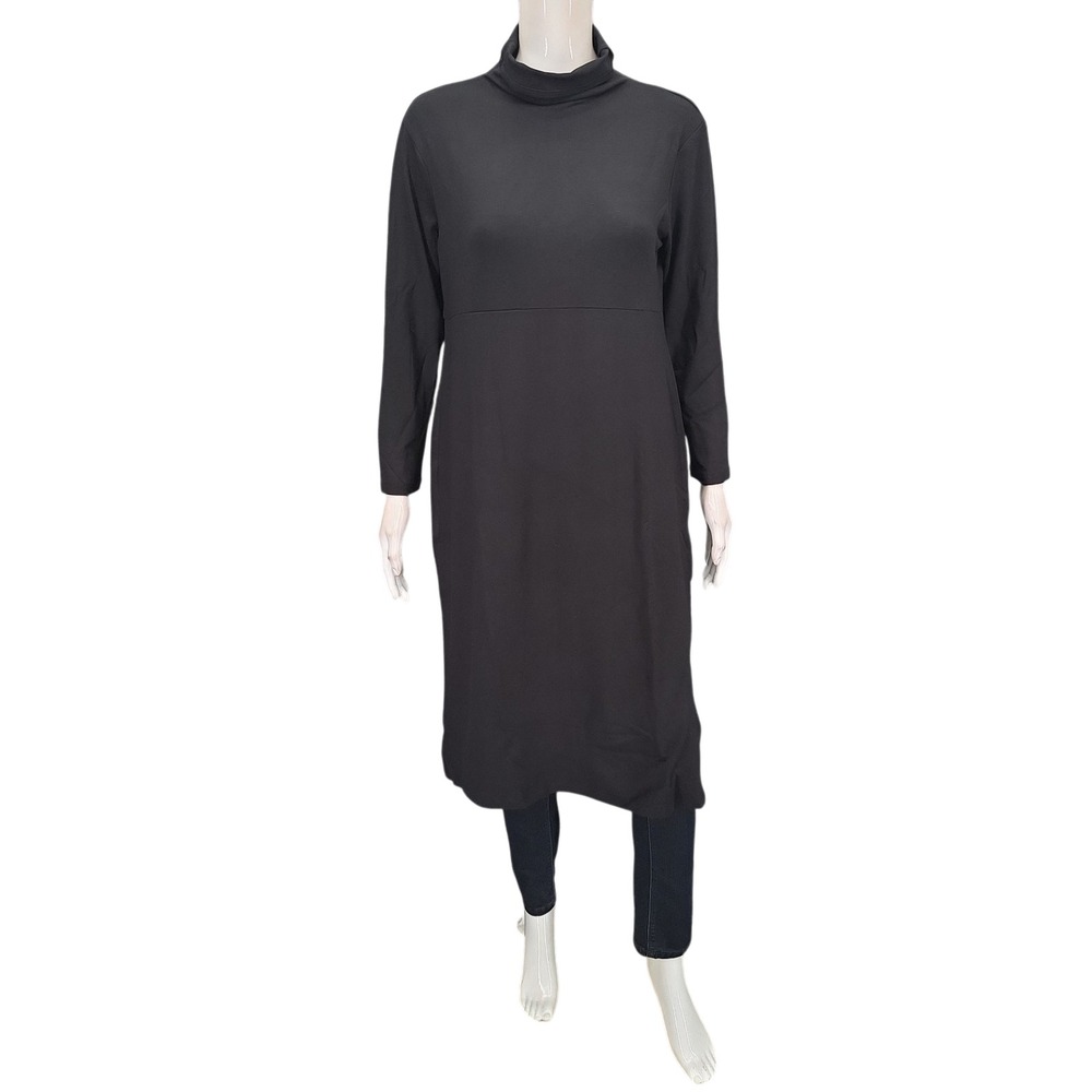 Women with Control Tummy Control Midi Dress Black Petite Medium A623040